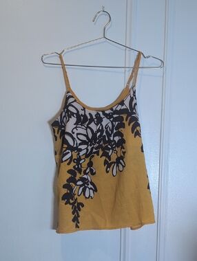The Limited Mustard Floral Spaghetti Strap Camisole